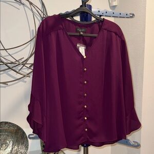Catherine Malandrino Deep Purple Blouse
